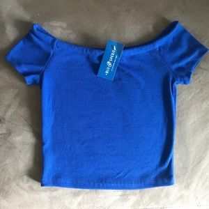 Off shoulder crop top